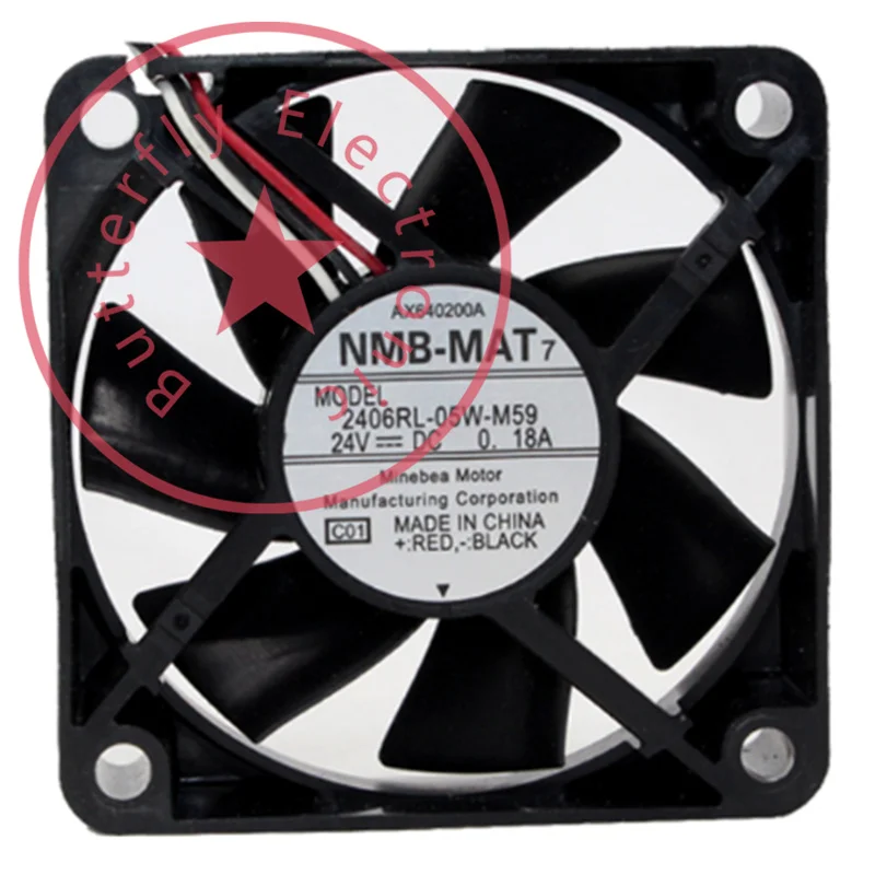 

Новый оригинальный постоянный ток 24 В 0.15A 2406RL-05W-M59 инверторный охлаждающий вентилятор 60*60*15 мм 6015