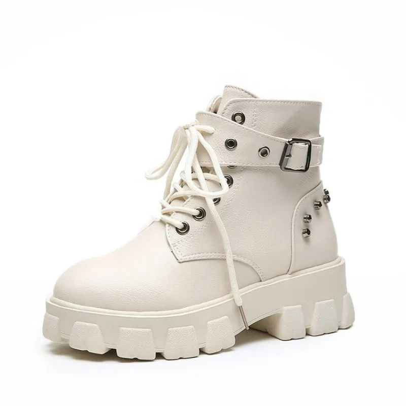 Женские ботинки 2019 г. Модные зимние с заклепками женская обувь женские ботильоны