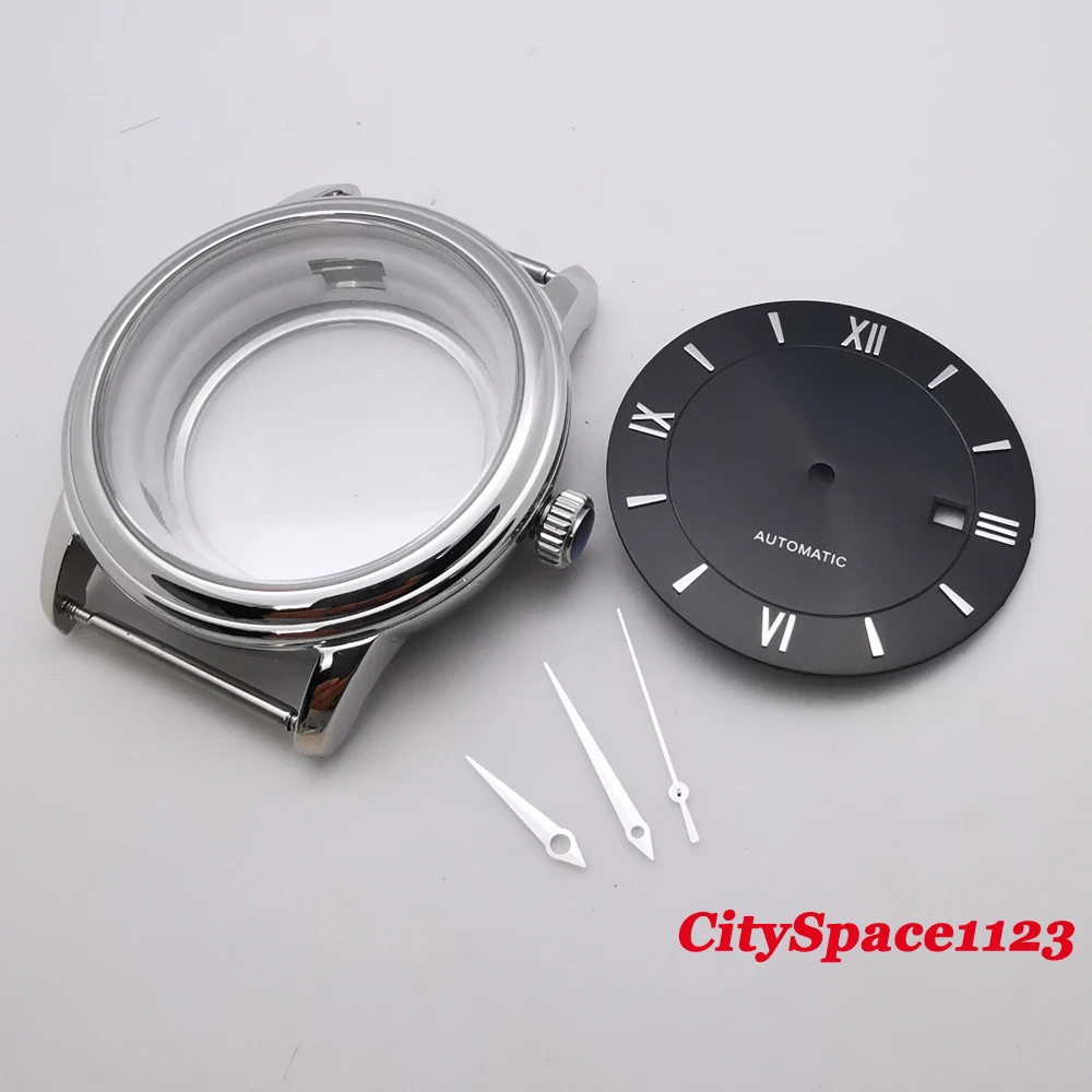 

Men's case 40mm 316 SS Polished Watch Case Dial Hands Fit Miyota 8215 dg2813 st1612 Movement mechanical watches