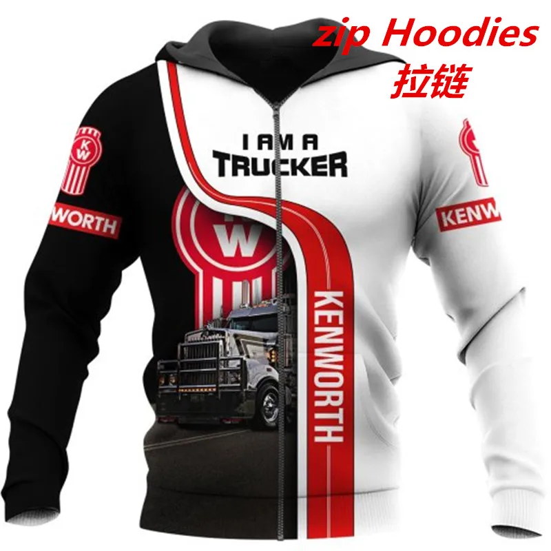 

New Fashion Mens Hoodies Love Truck Driver 3D Print Harajuku Sweatshirt Unisex Hip Hop Casual Jacket -2