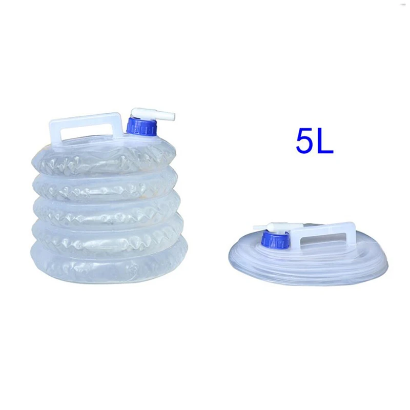 

5L 10L 15L Outdoor Collapsible Foldable Water Bags Container Camping Hiking Portable Survival Water Storage Carrier Bag