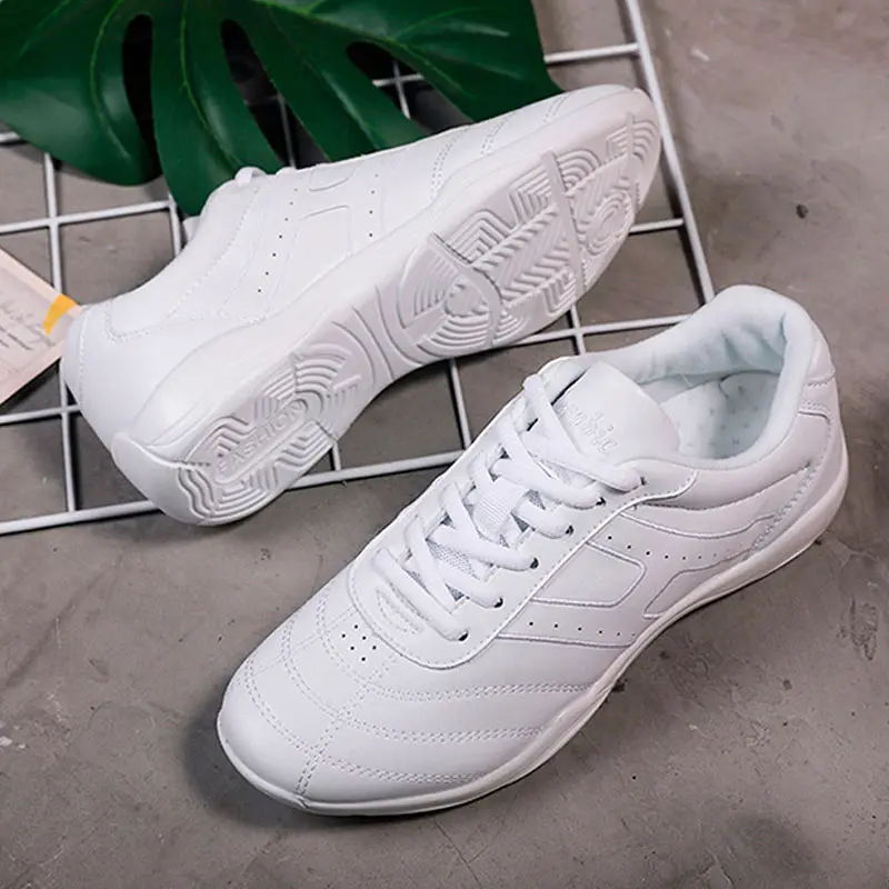 White Women Aerobics Dance Shoes Girls Sneakers Competitive Training Fitness Sports Shoes Soft Sole Ladies Jazz Dancing Shoes