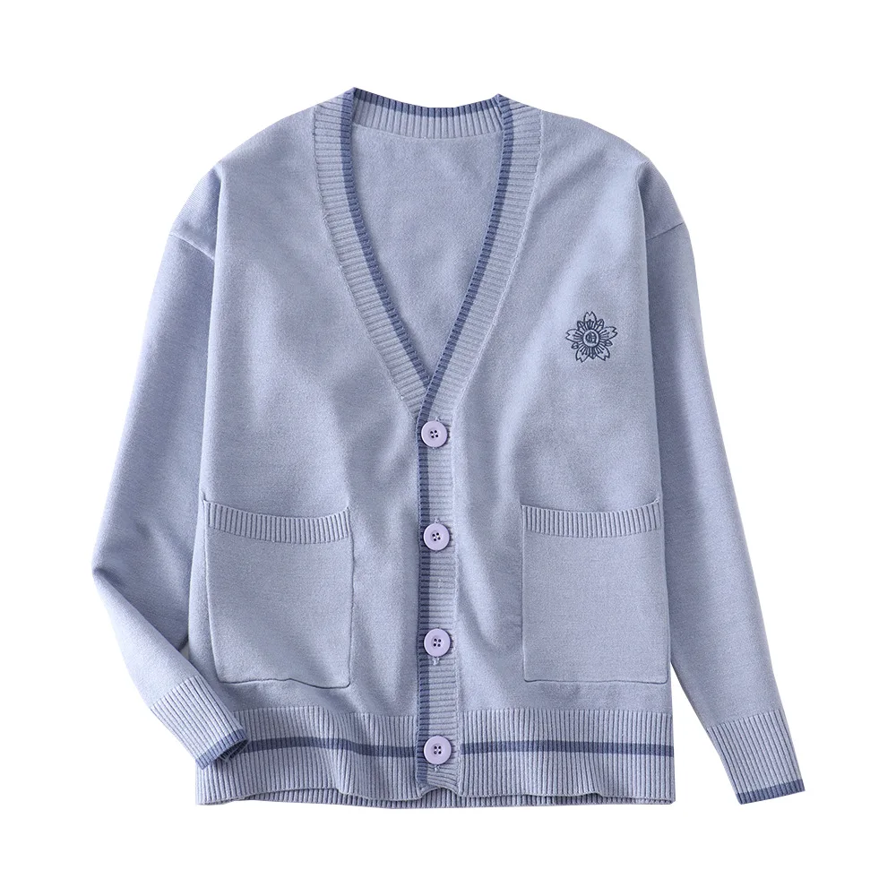 Japanese Jk Uniform Cardigan Loose Lazy Sweet Long Sleeve Sweater for Students School | Тематическая одежда и униформа