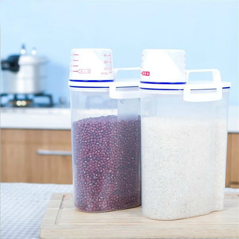 RSCHEF 1 шт. пластиковый Кухонный Контейнер для хранения еды зернистого цвета