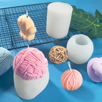 candle mold three dimensional wool ball silicone mold diy wool candle chocolate silicone mold candle making molds resin mold
