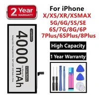 aaa battery for iphone 6 6s 5s se 7 8 plus x xs xs max xr original capacity bateria replacement batterie for iphone 6s batteries