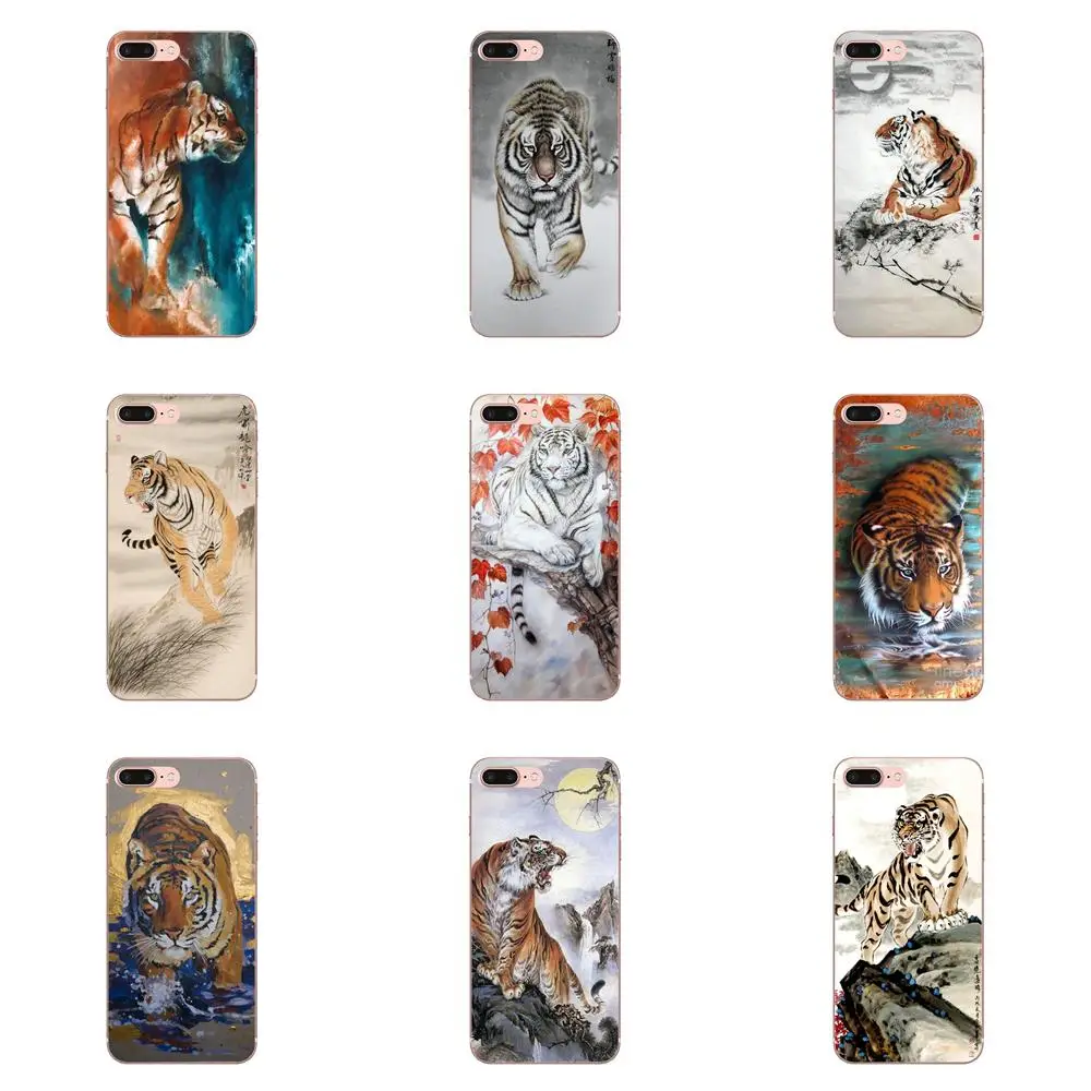 Прекрасный Пластик китайской живописи Тигр гибридный шаговый двигатель для Galaxy