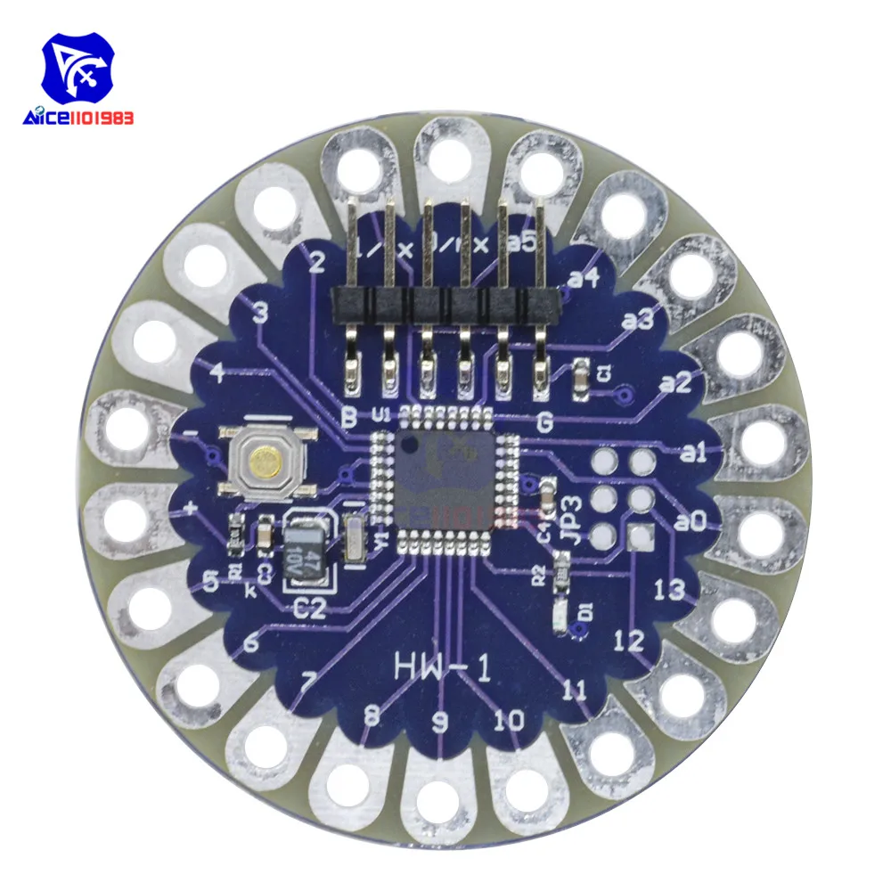 Плата расширения модуля микроконтроллера diymore ATmega328P LilyPad 328 для Arduino | Электронные