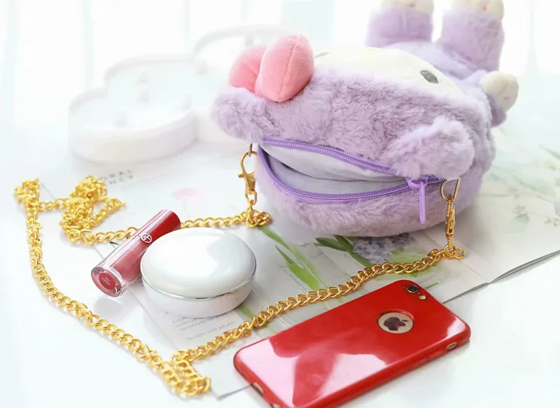 1 шт. my melody cosplay cat my melody Мягкие плюшевые сумки игрушки cinnamoroll плюшевые кошельки для девочек Подарки