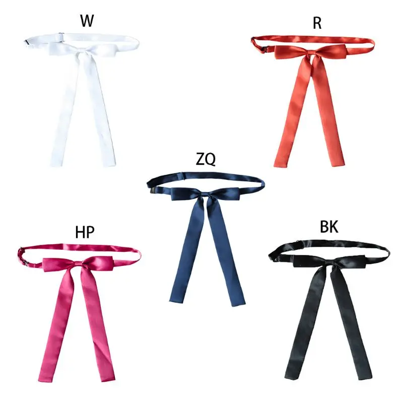 Мужской женский мужской предварительно завязанный шейный ремень длинный узкий