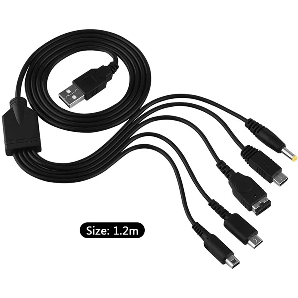 Зарядный USB-кабель 5 в 1 для Nintendo Wii U 3DS 2DS NDSL GBA SP DSi PSP 1000 2000 3000 | Электроника