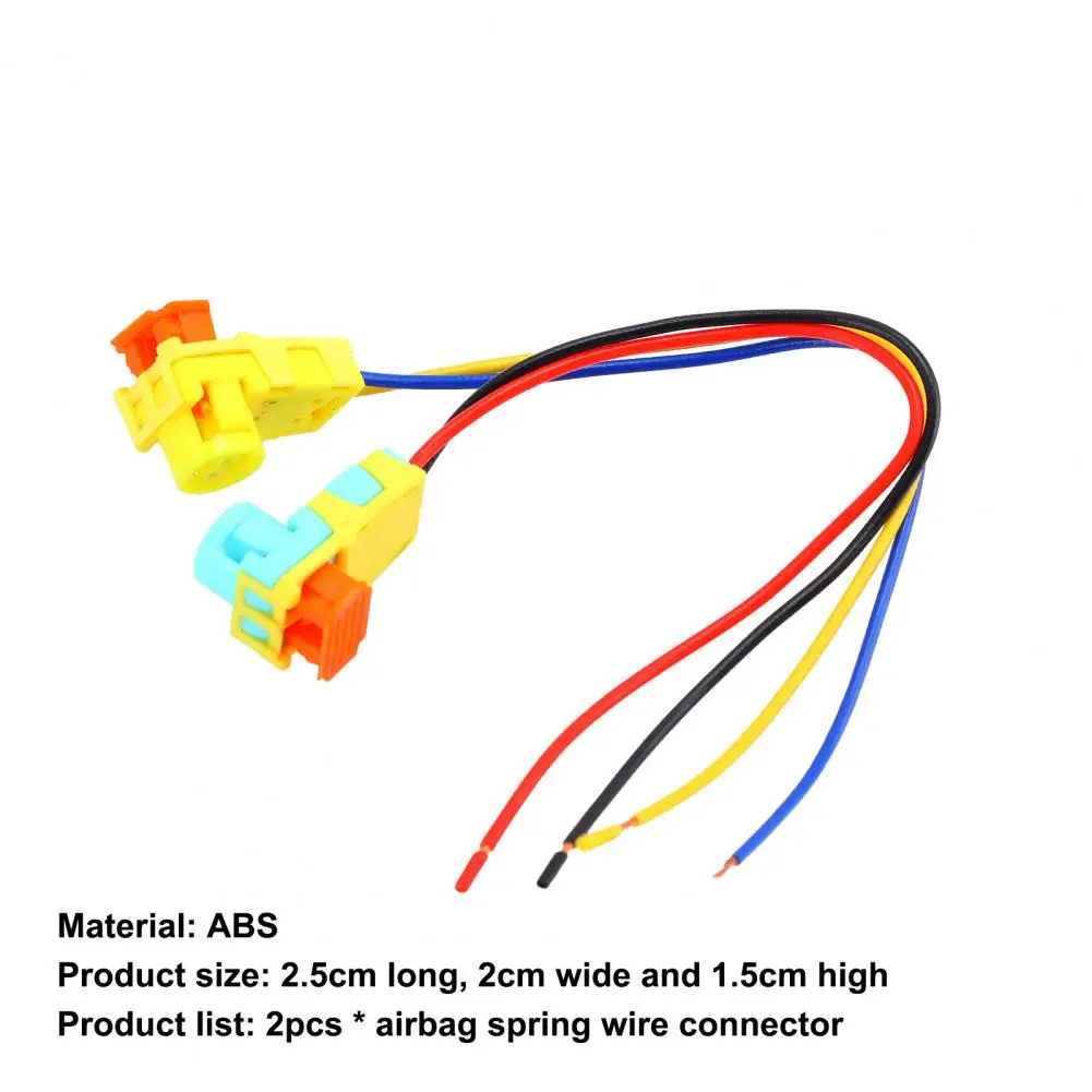2Pcs Airbags Connector Wear-resistant Easy Installation ABS Clock Spring Wire Plug for Sonata Verano Focus Vol | Автомобили и