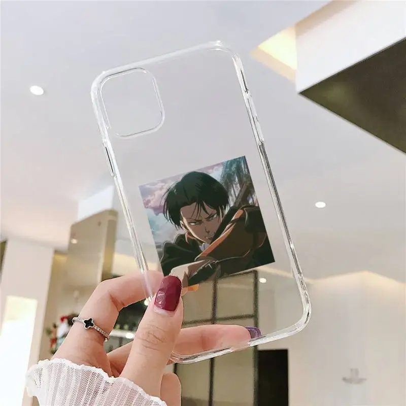 

Attack on Titan Phone Case Transparent for iPhone 6 7 8 11 12 s mini pro X XS XR MAX Plus SE cover funda Soft Silicone