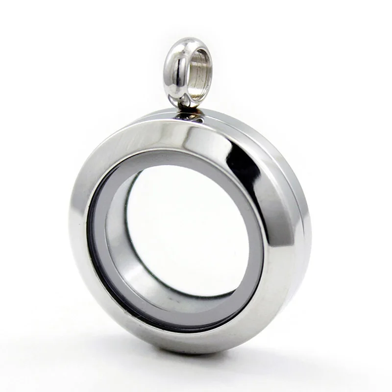 20mm Stainless Steel Twist Screw Glass Floating Living Memory Lockets Pendant Jewelry Gifts Can Put in Charms Mini Photo | Украшения и