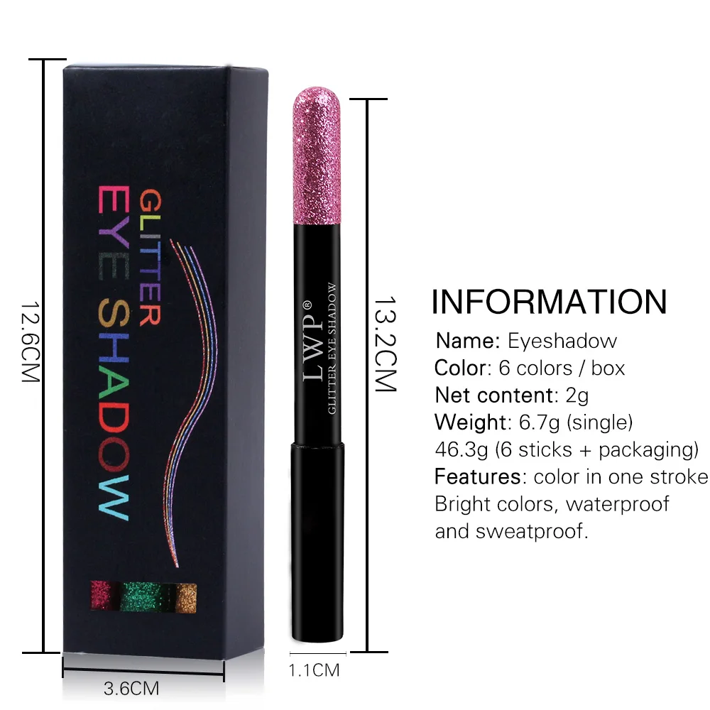 Макияж для глаз блеск подводка тени век красочная водостойкая длинная