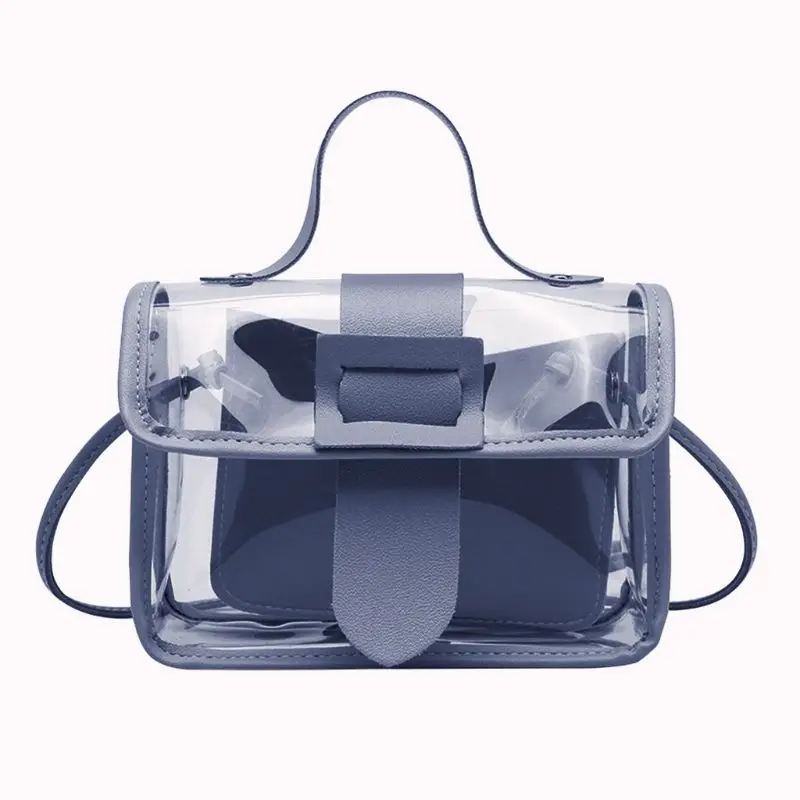 Весна лето 2020 модная женская прозрачная квадратная сумка на лямках крутая ПВХ