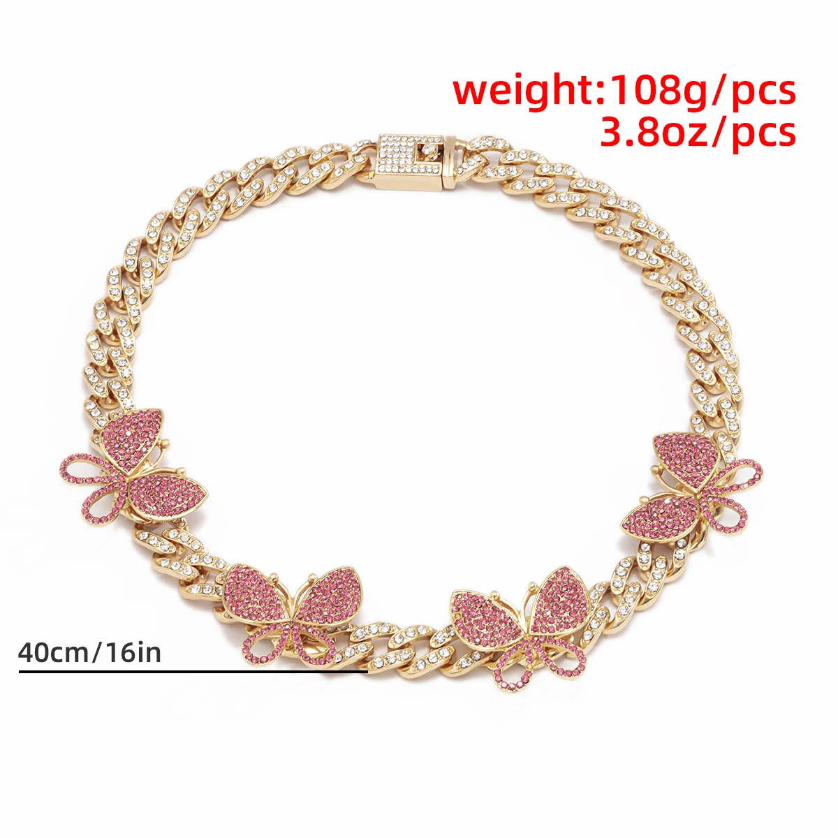 Кулон в виде бабочки стиле хип-хоп от KunJoe кубинская цепочка ожерелье для женщин