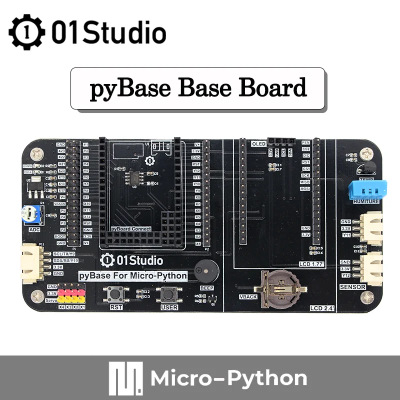 Базовая плата 01Studio pyBase micropymarathon для разработки встроенная совместимая с pyBoard STM32