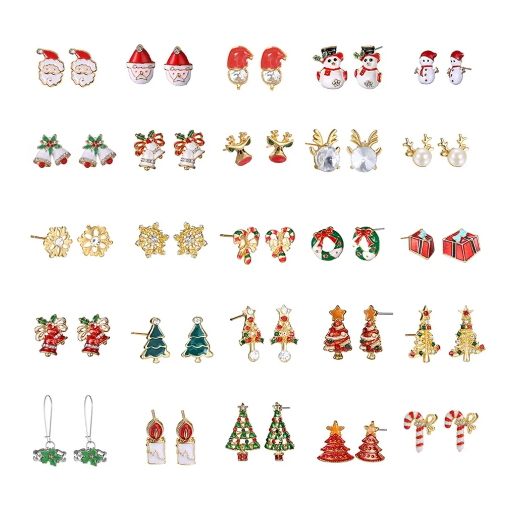 Милый дневной Санта Клаус Снеговик Милая елка колокольчик ювелирные изделия