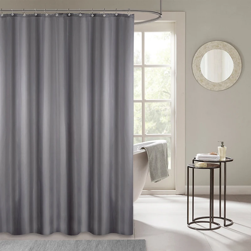 

Home Polyester Waterproof Shower Curtain Solid Color Bathroom Shower Curtain Fabric Shower Curtain curtain for beach house