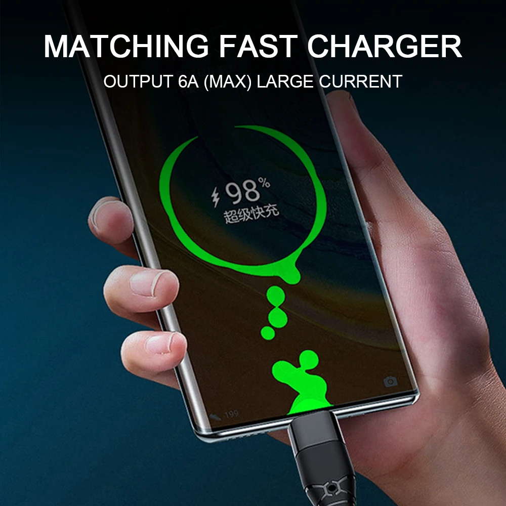 3 in 1 6A USB Cable Fast Charger Wire Type C/Micro USB/iOS Data For Apple Android Xiaomi Huawei Mobile Phone Chargers | Мобильные