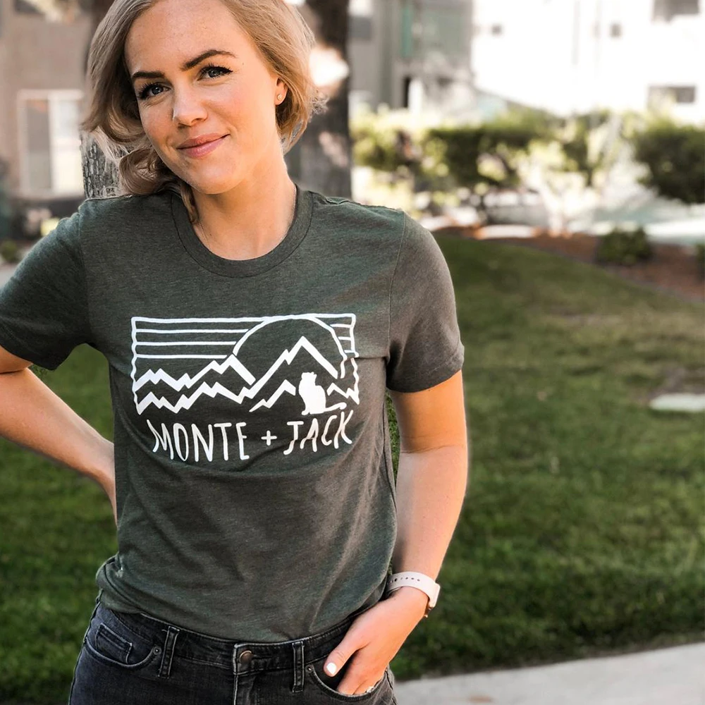 

Hillbilly Funny Monte Jack Shirt Female Dark Grey Cotton Graphic Tee Plus Size Vintage Style Print Short Sleeve Cute Women Shirt