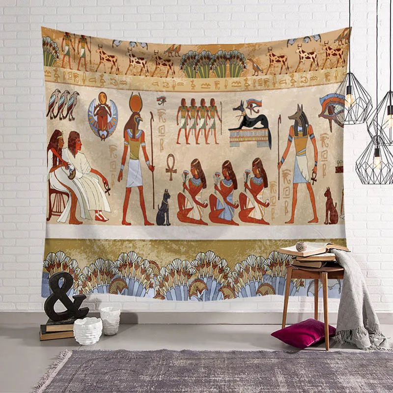 Wall Tapestry Домашний текстиль ткань настенный индийский Египетский Настенный декор гобелен покрывало пляжное одеяло - Цвет: Wall Tapestry