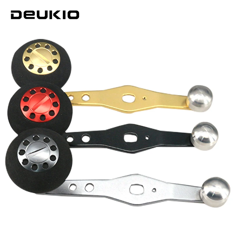 

DEUKIO Metal Drum Wheel Fishing Reel Ball Type Handle Carbon Fiber EVA Fishing Knob for Shimano |Daiwa| ABU Bait Casting Reel