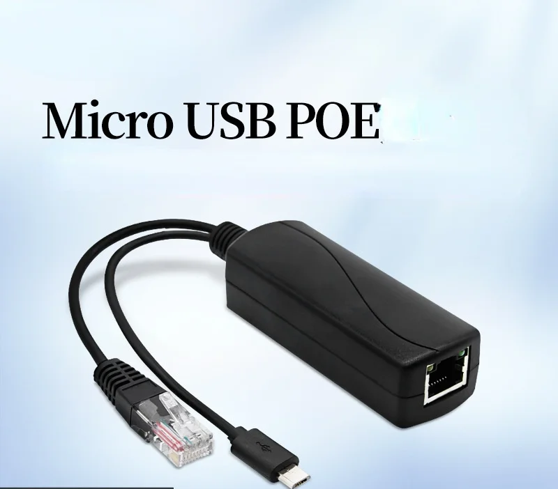 MicroUSB POE כבל פסיבי Power Over Ethernet מתאם כבל POE ספליטר RJ45 מזרק אספקת חשמל מודול 48v עבור IP camea