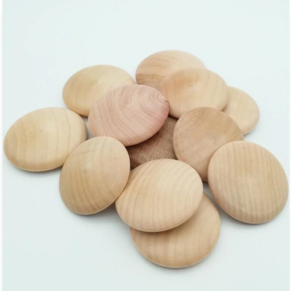 

25 PCS Button Wood Plugs Wooden Screw Hole Plugs for Furniture Stair