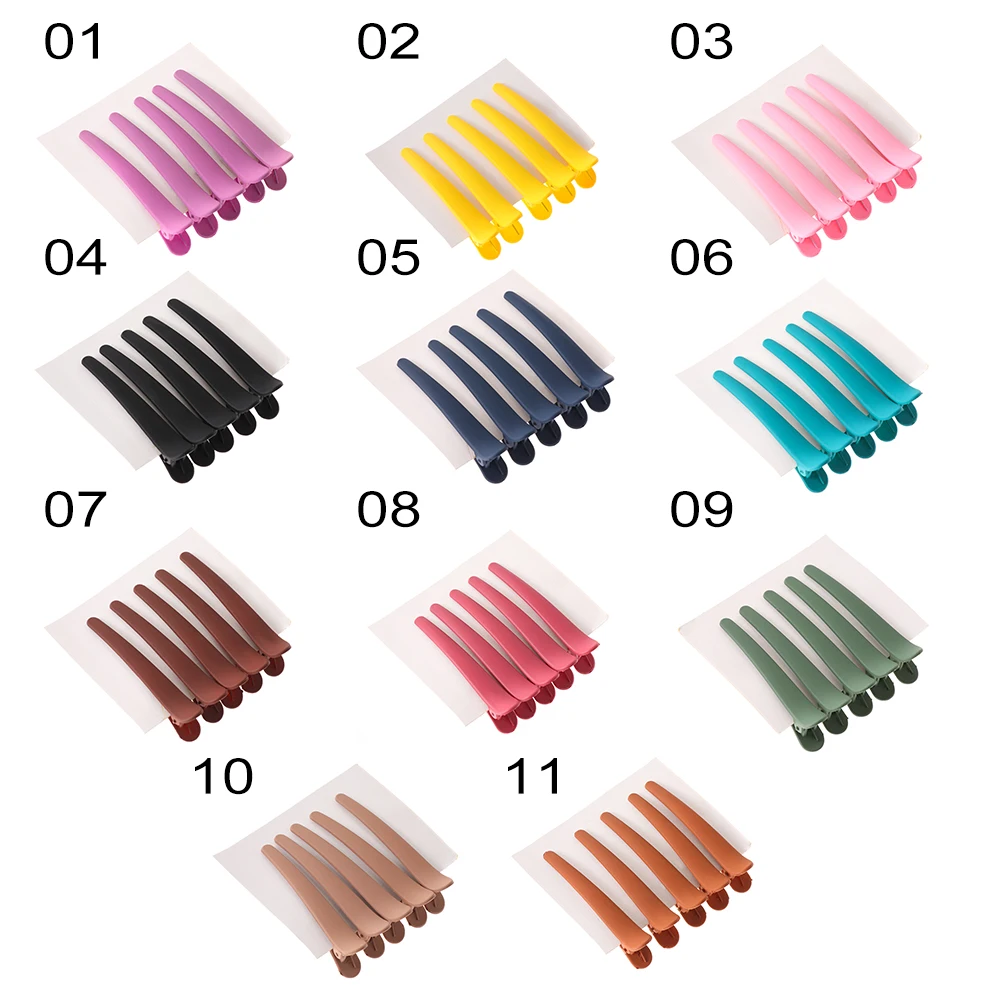 

5pcs Girls Candy Color Duck Mouth Clip Women Fashion Plastic Hair Clip Hairpins Hair Accessories Sectioning Clamp Hairdressing