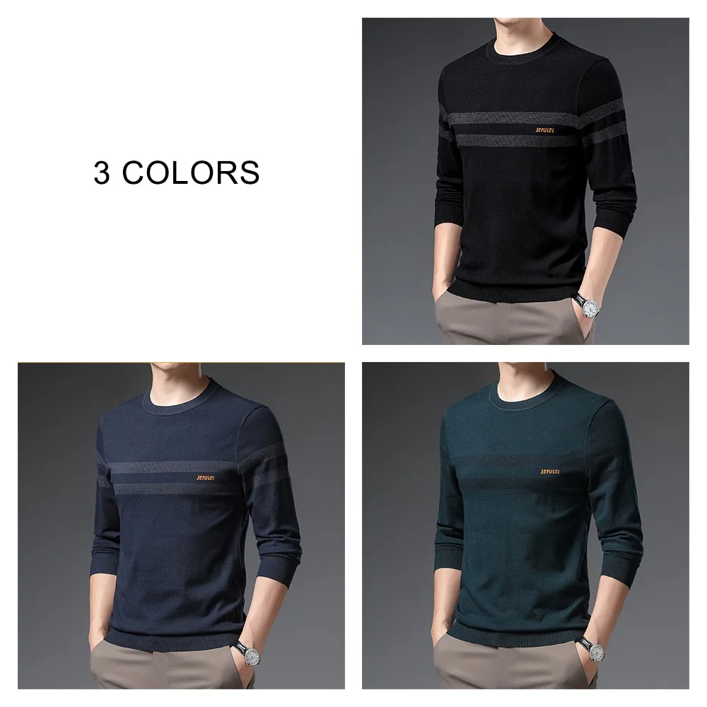 coodrony brand sweater pullover men clothing fashion casual striped o neck pull homme autumn winter knitwear shirt jersey c1389 free global shipping