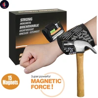 magnetic wrist strap 15 grid powerful magnetic magnetic wristband tool storage screws nails nuts bolts drill bits tool kit new