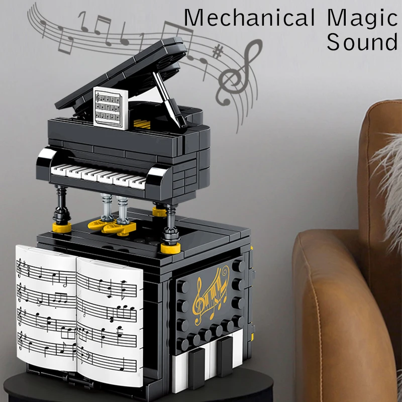 Высокотехнологичные строительные блоки модель пианино с Bluetooth динамиком игрушки