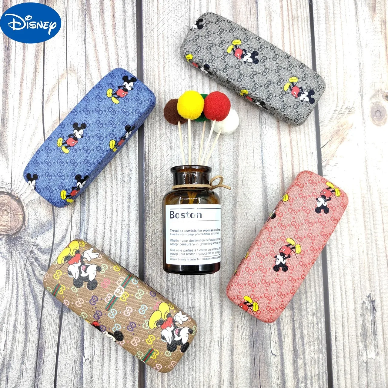 

Disney glasses case cartoon Mickey Minnie cute glasses storage box birthday party dance party Frozen glasses