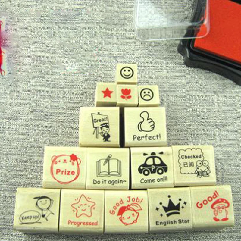 15 шт. учителя Stampers самостоятельно покрывать краской мультфильм английская