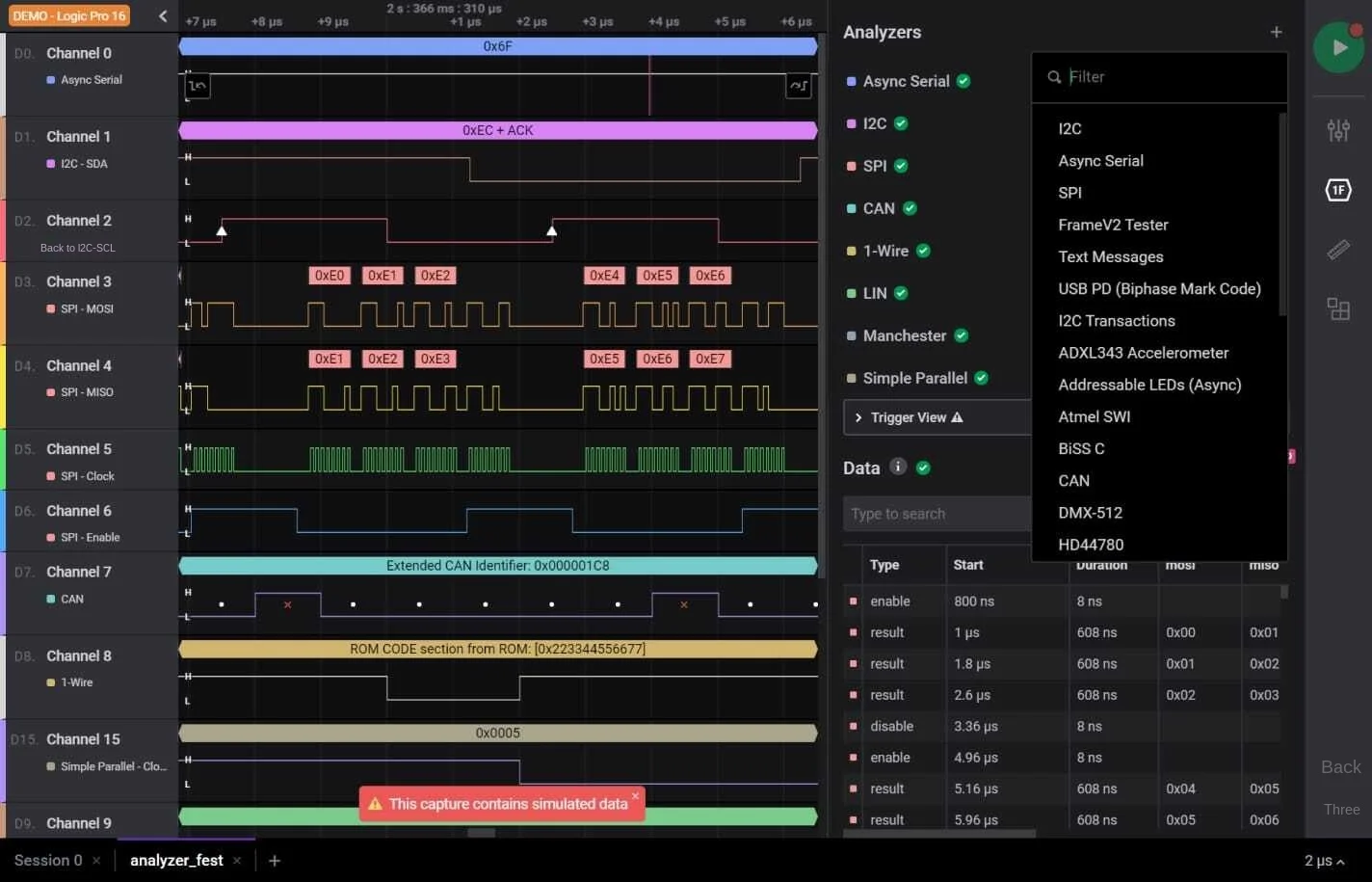 

Logic Analyzer Multi-System Compatible Official Version Sampling Rate 100m16 Channel Simultaneously Collects Synchronous Display