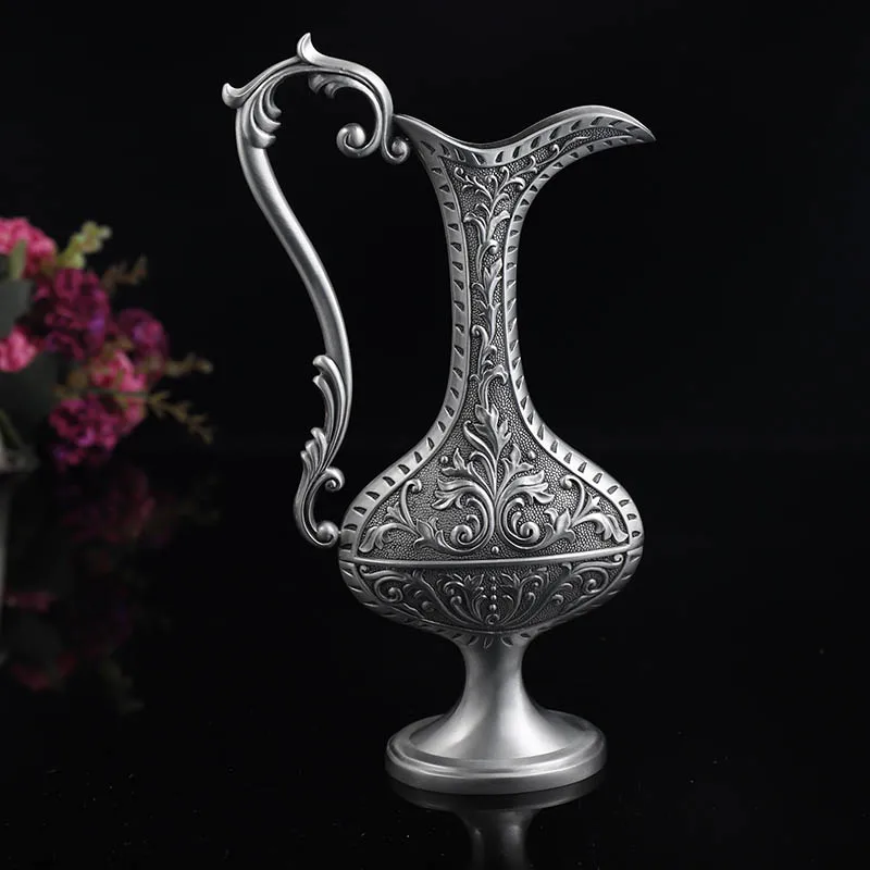 Новая классическая ваза для дома офиса украшения металл европейский стиль ретро