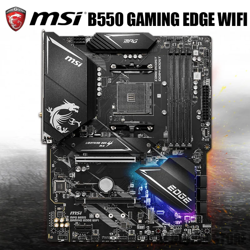 Verkauf Buchse AM4 MSI MPG B550 GAMING RAND WIFI Motherboard DDR4 128GB Dual M.2 LAN 802,11 Ax Wi-Fi 6 + Bluetooth 5,1 USB 3,2 Gen2 RGB