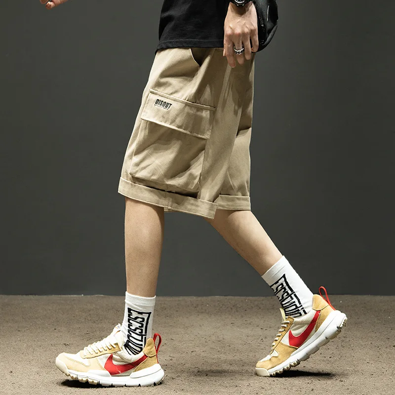 

Korean Fashion Casual Shorts for Men Comfortable Sweatshorts Running Hip Hop Loose Clothing Male Military Green Tactical Shorts