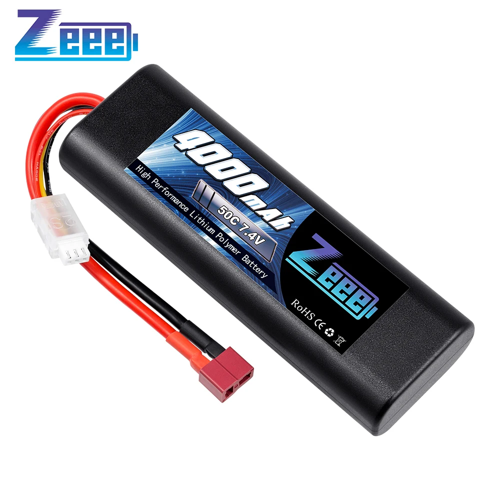 Zeee 7 4 V 50C 4000mAh литий полимерный аккумулятор с разъемом Deans Hardcase 2S для
