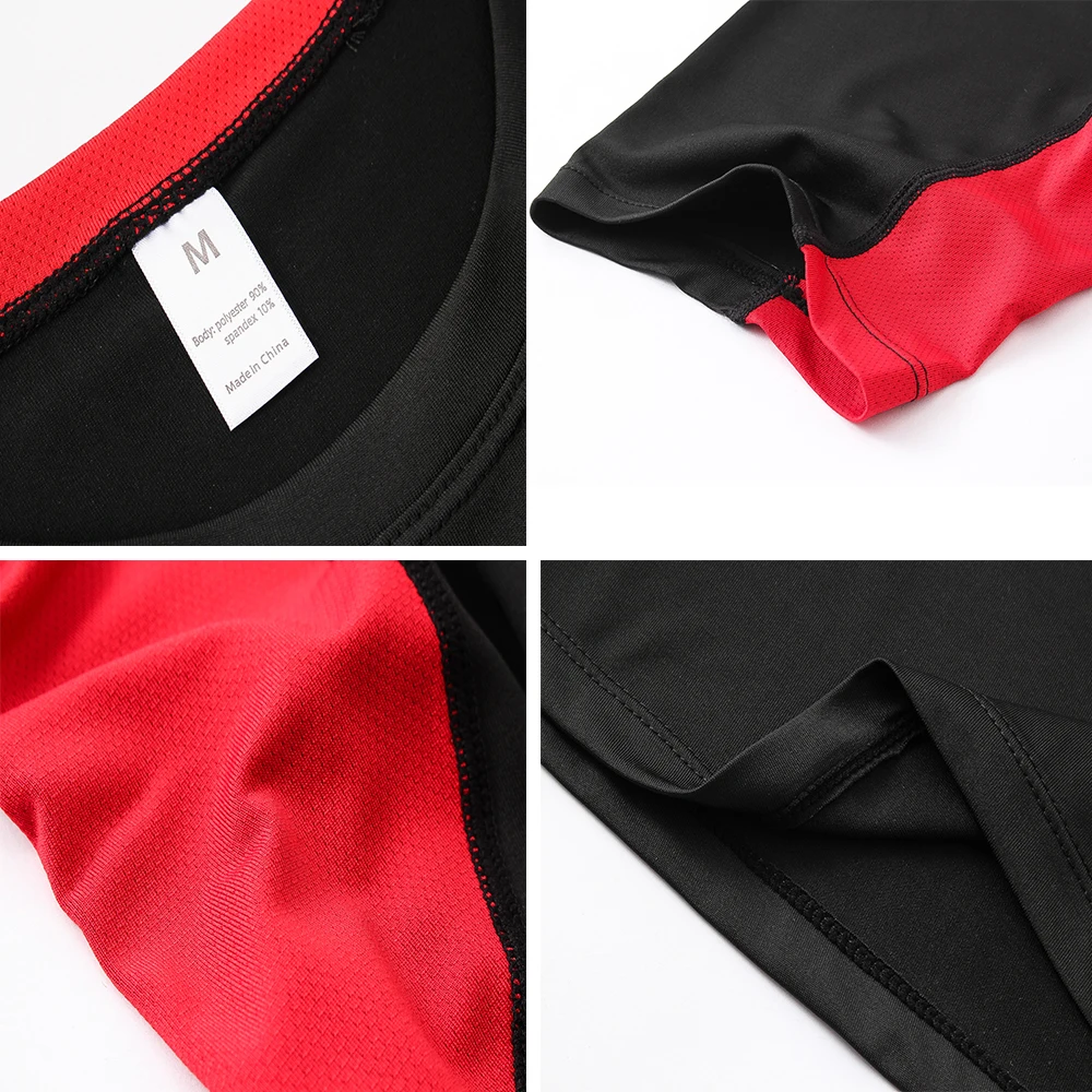 Компрессионные футболки для бега мужские трико спортзала Спортивная футболка