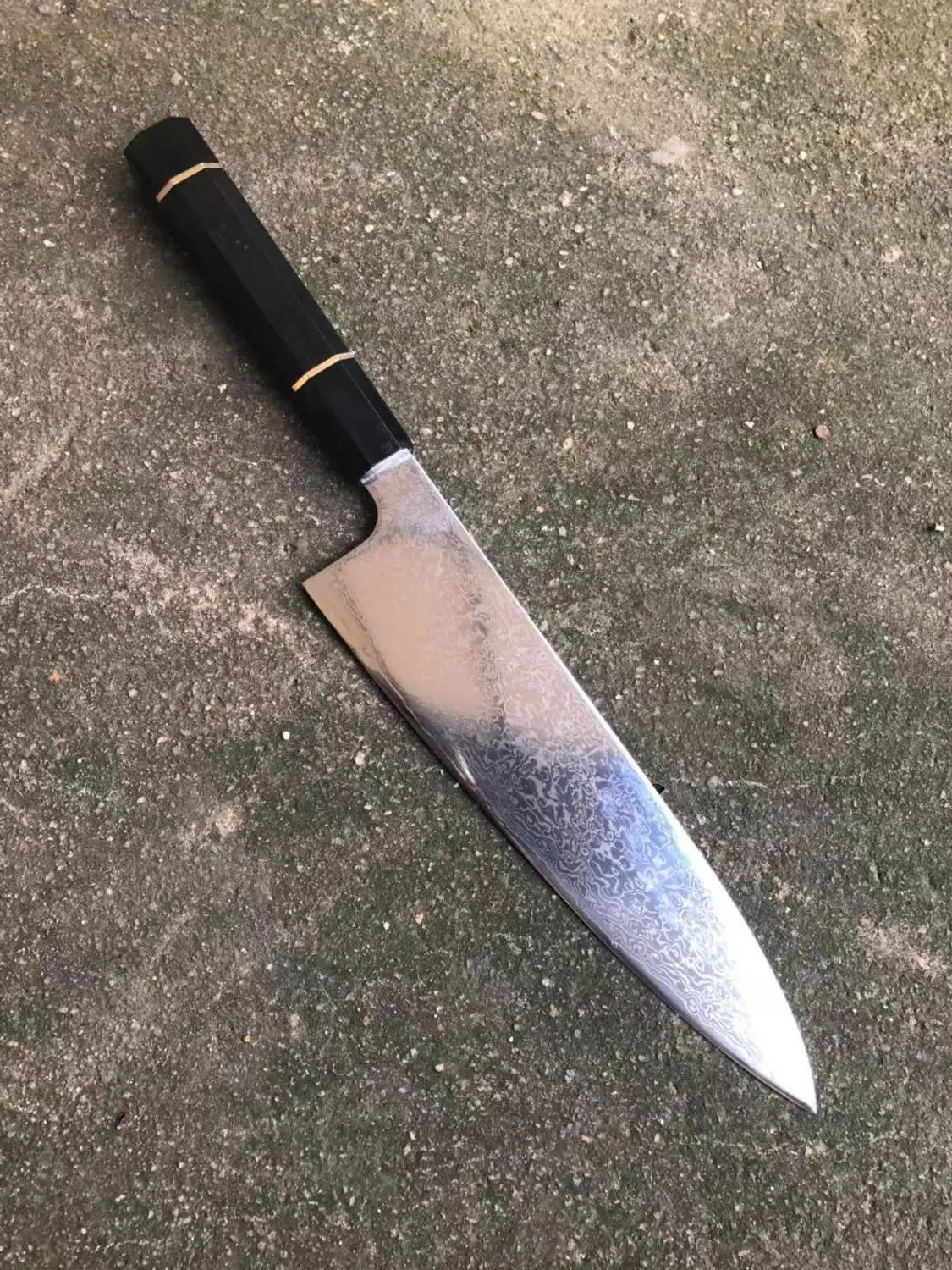 Нож шеф-повара из дамасской стали японский кухонный нож santoku VG10 острый для