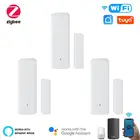 Tuya Zigbee Smart WiFi датчик для двери дверь открытойзакрытый детекторы интеллектуальных домашних Wi-Fi сигнал тревоги Smartlife с приложение работает с Alexa Google Home