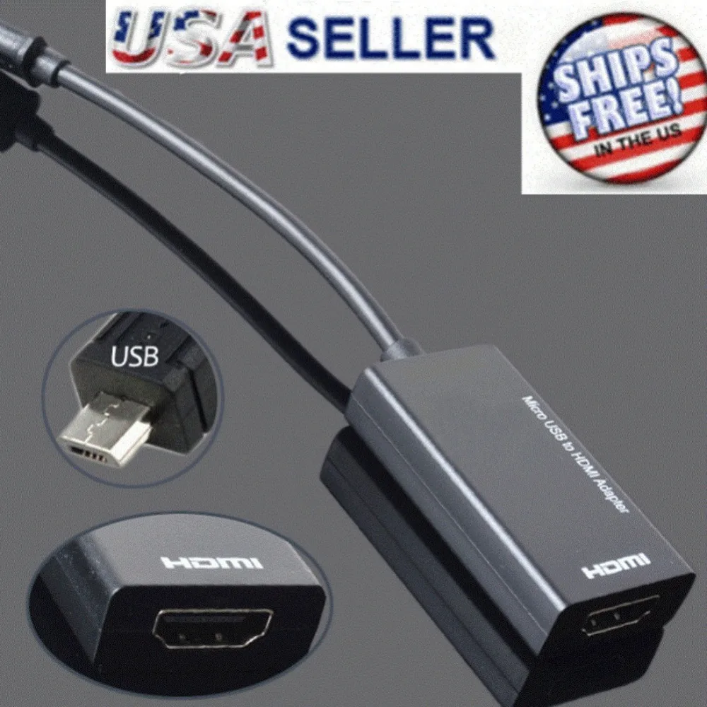 Переходник MHL Micro USB/HDMI для преобразователя ТВ монитора 1080P HD HDMI аудио видео кабель