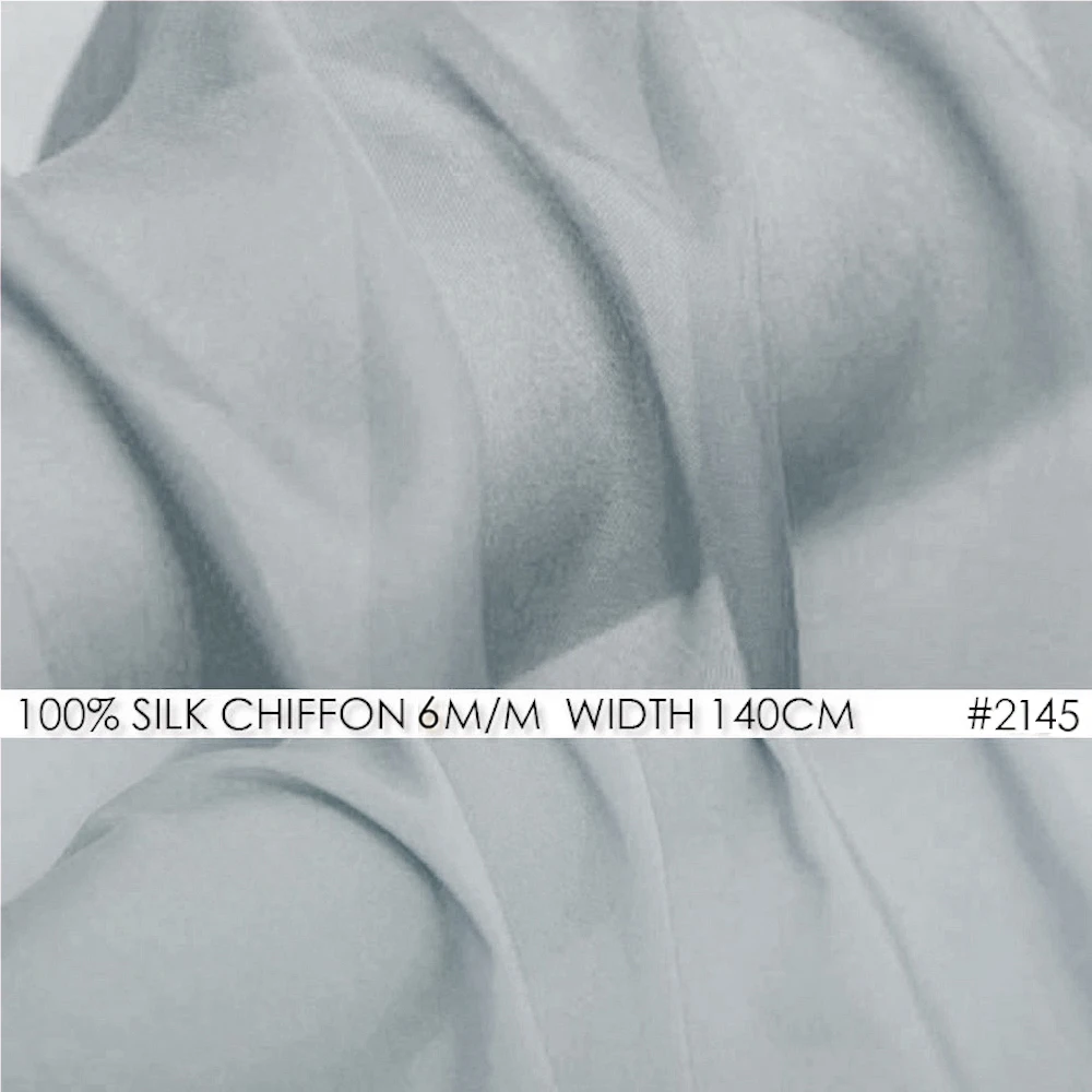 

100% шелковая шифоновая ткань, ширина 5 мм, 55-140 см, чистый шелк, ткани для женщин, пляжные платья синего цвета