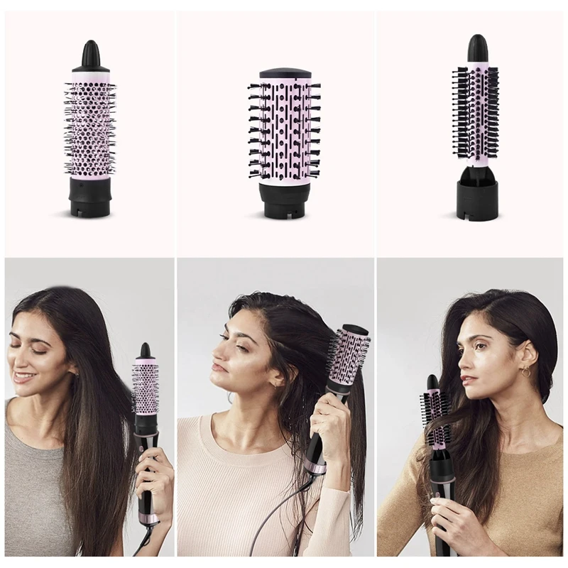 

7 in 1 Hot-Air Brush Blow Dryer Electric Hair Dryer Hair Curling Iron Rotating Brush Hairdryer Hairstyling Tools EU Plug