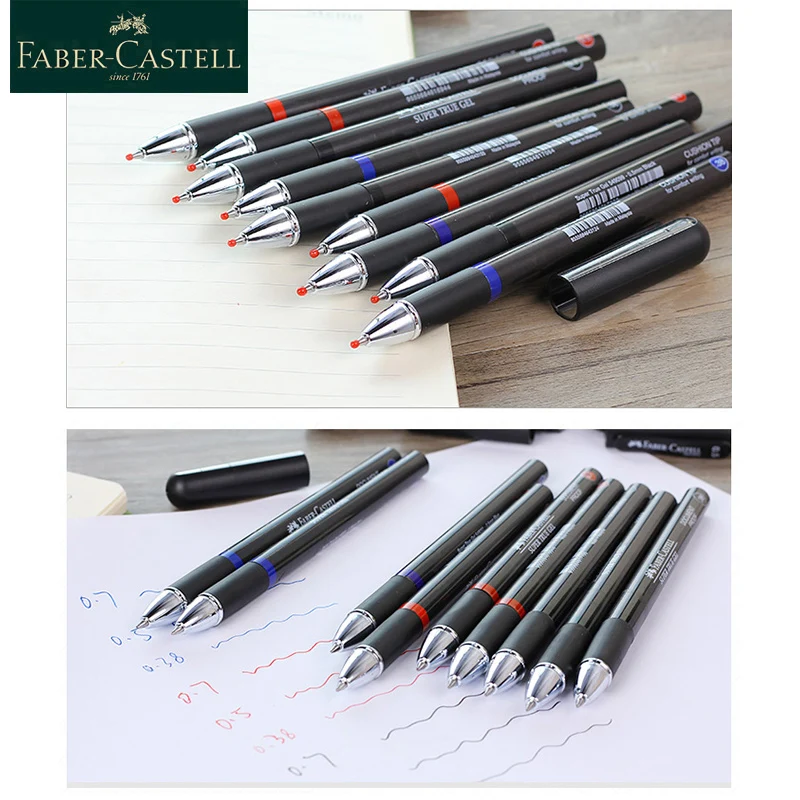 Faber Castell гелевая ручка 0 38/0 5/0 7 мм черный/красный/синий стационарные экзамен