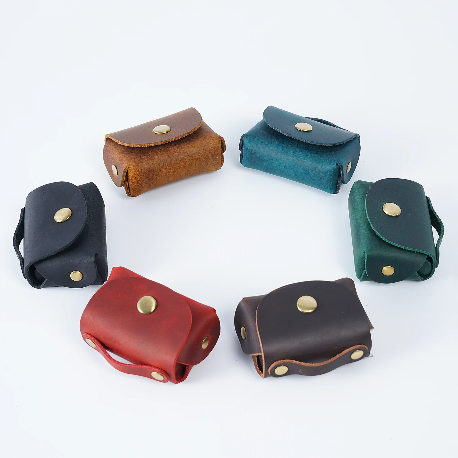 

New Portable Fashion Casual All-Match Small Wallet Leather Storage Bag Retro Exquisite Key Wallet For Men And Women