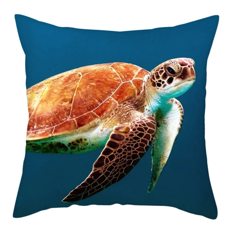 Fuwatacchi Jellyfish Marine Life Printed Pillow Case Starfish Turtle Shark Cover for Home Sofa Decorative Cushion Covers | Дом и сад